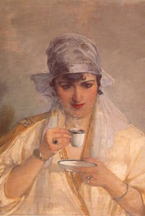 Figura 3 - Dettaglio dall'Autoritratto bevendo caffè